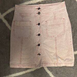 Prana Pink Button Mini Skirt